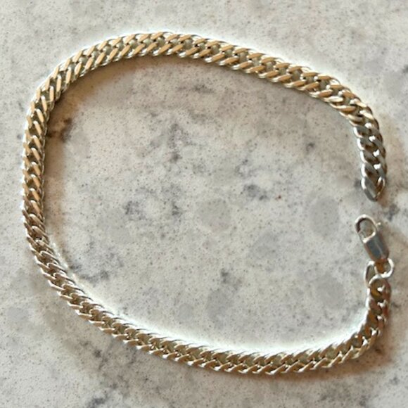 Sterling Silver  Curb link bracelet - Picture 1 of 2